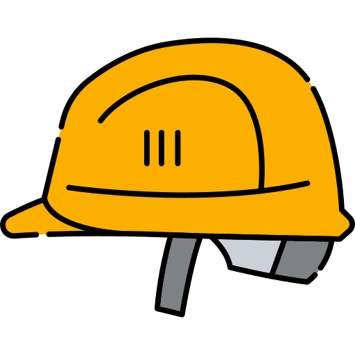 Safety construction helmet protective equipement icon