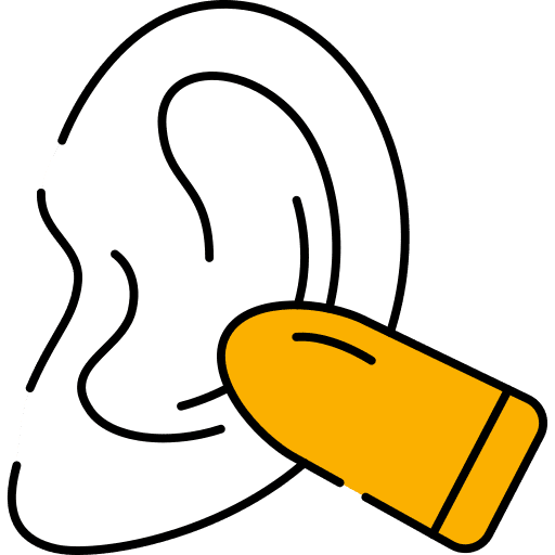 Safety noise ear protection secure icon Safety noise ear protection secure icon