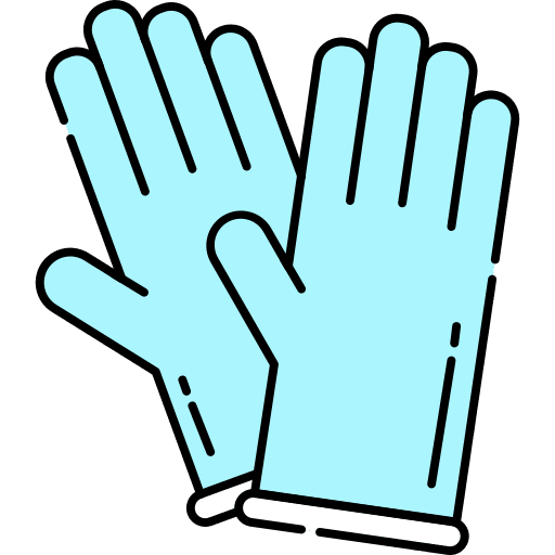 Safety protective equipement gloves safety icon