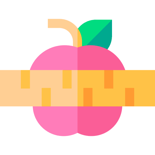 Apple tape measure diet measurement icon