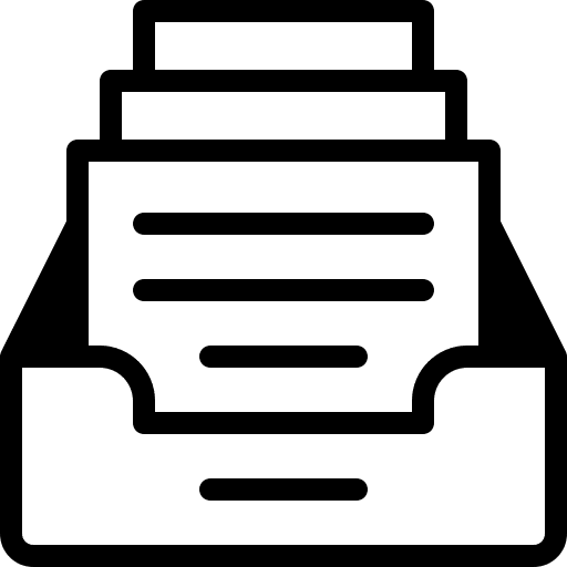 Drawer document paper files and folders icon