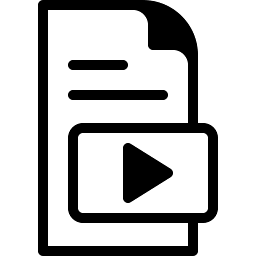 Video archive play paper icon Video archive play paper icon