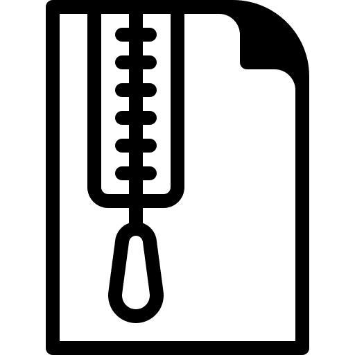 Zip extension paper format icon Zip extension paper format icon