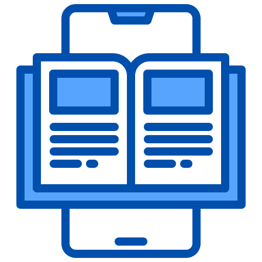 Book electronics mobile online icon