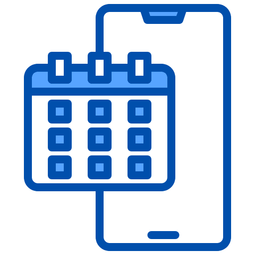Calendar date schedule mobile icon
