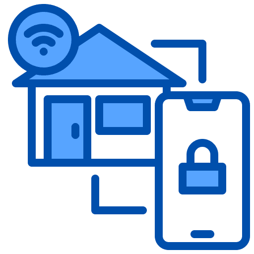 Lock smart home lock mobile phone icon