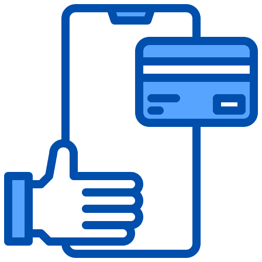 Payment method credit card smartphone payment method icon