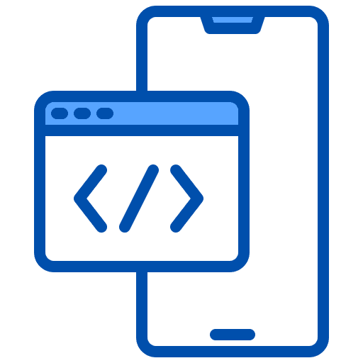 Coding smartphone coding development icon Coding smartphone coding development icon