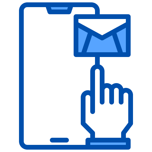 Mail smartphone communication message icon Mail smartphone communication message icon