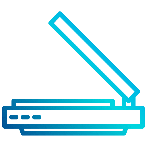 Scanner photocopier device scanner icon