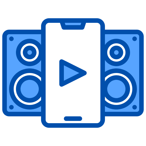 Speaker technology mobile phone buildings icon Speaker technology mobile phone buildings icon