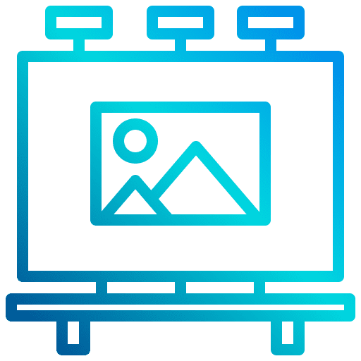 Billboard logo poster professions and jobs icon