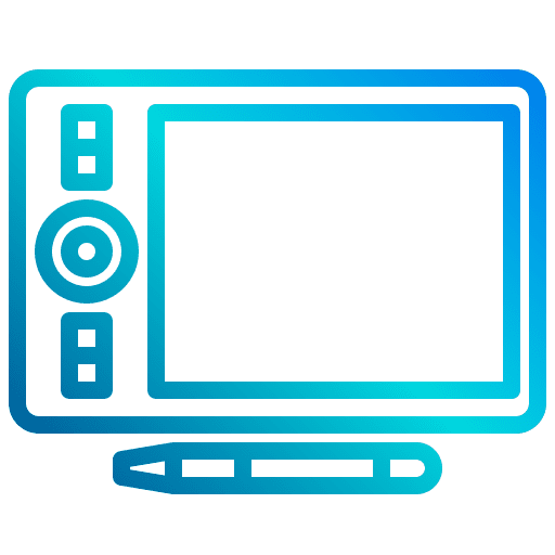 Tablet pen tablet art and design device icon
