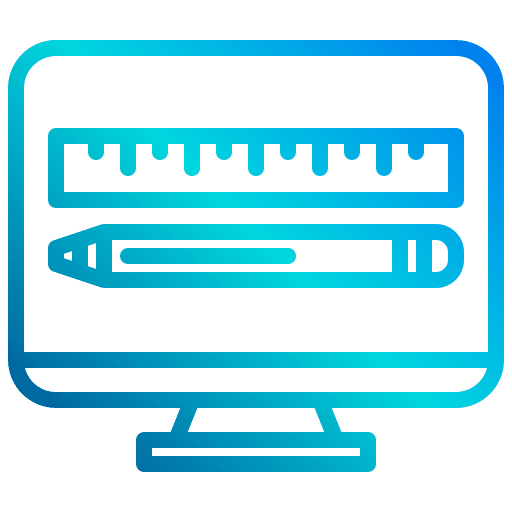 Monitor pencil graphic tool design tool icon Monitor pencil graphic tool design tool icon