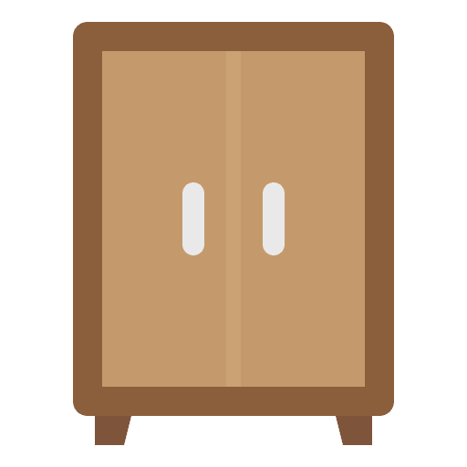 Wardrobe home living furniture and household interior decorating icon