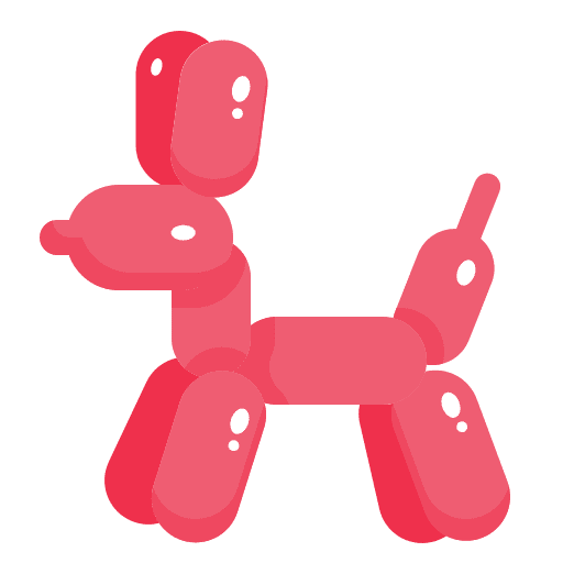 Balloon dog entertainment fun amusement park icon