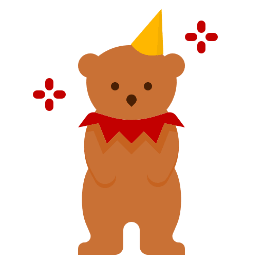 Bear fairground entertainment animals icon