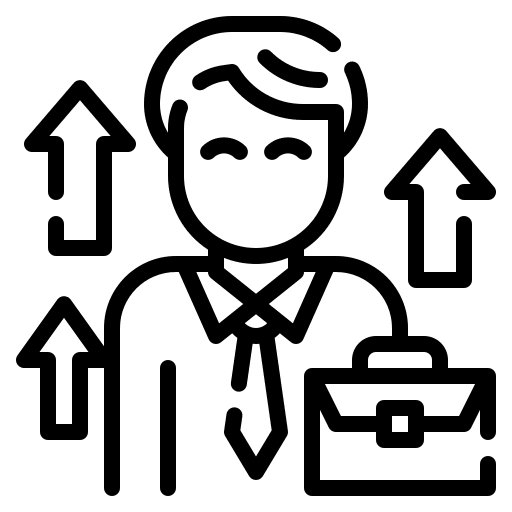 Career progress growth success icon