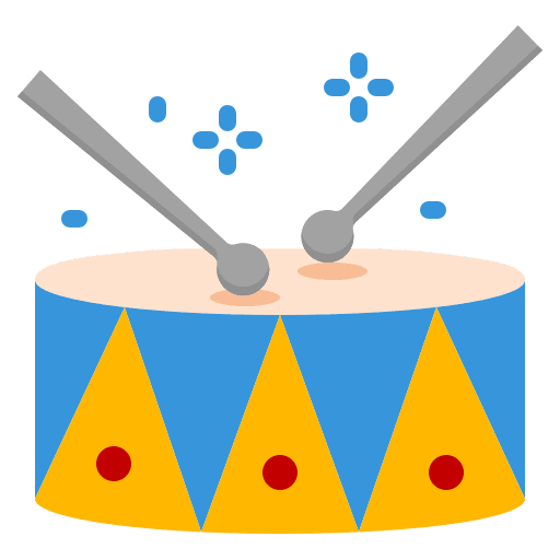 Drum parade music and multimedia festival icon