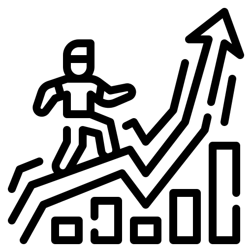 Grow up grow up business and finance statistics icon