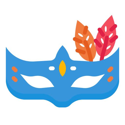 Masquerade bohemian fun birthday and party icon