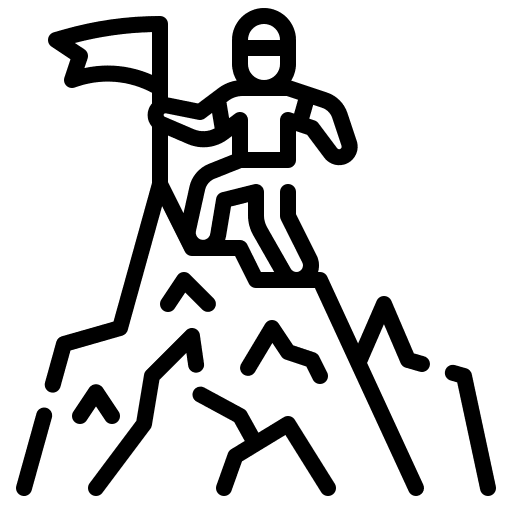 Mission business and finance mission achievement icon