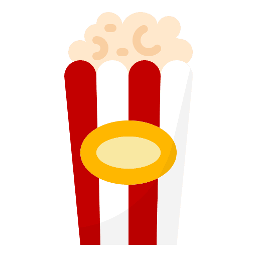 Popcorn fast food popcorn cinema icon