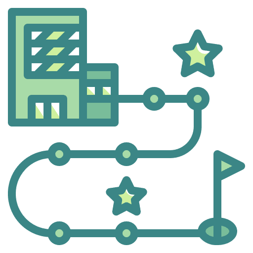 Company workplace plans management icon