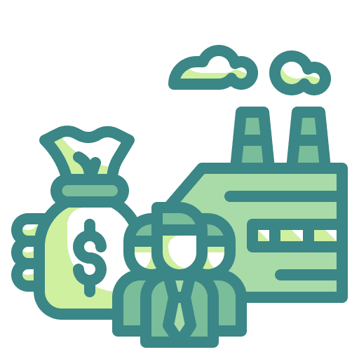 Resource industry benefit businessman icon