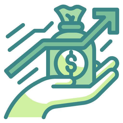 Revenue investment income coin icon Revenue investment income coin icon