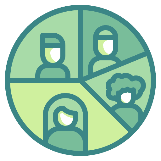 Segment customer user segment icon