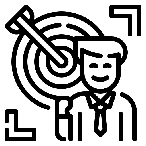 Target achievement objective purpose icon Target achievement objective purpose icon