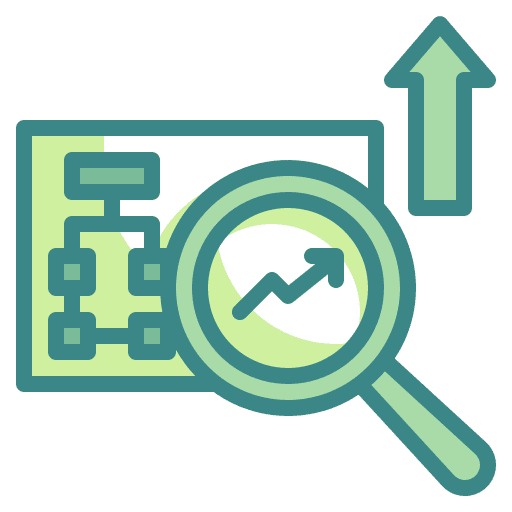 Analysis growth report document icon Analysis growth report document icon