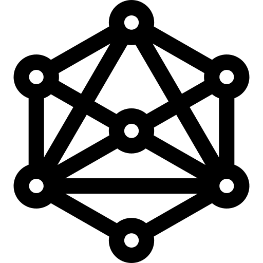 Networking mesh global network icon