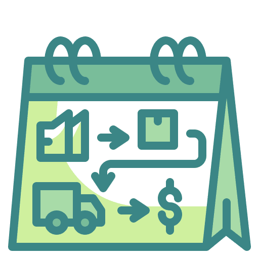 Schedule plan shipping time and date icon Schedule plan shipping time and date icon