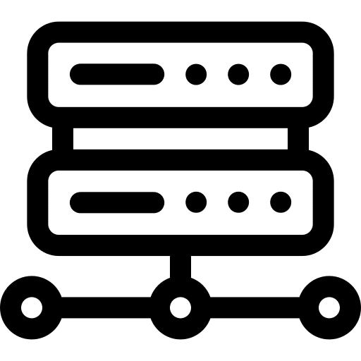Server technology seo and web database icon