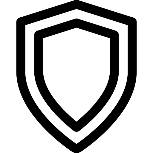 Shield antivirus safety crest icon