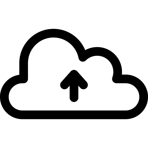 Upload storage multimedia data icon