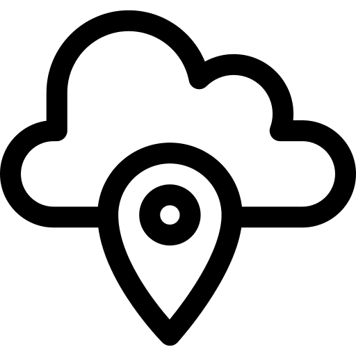 Location placeholder server cloud computing icon Location placeholder server cloud computing icon