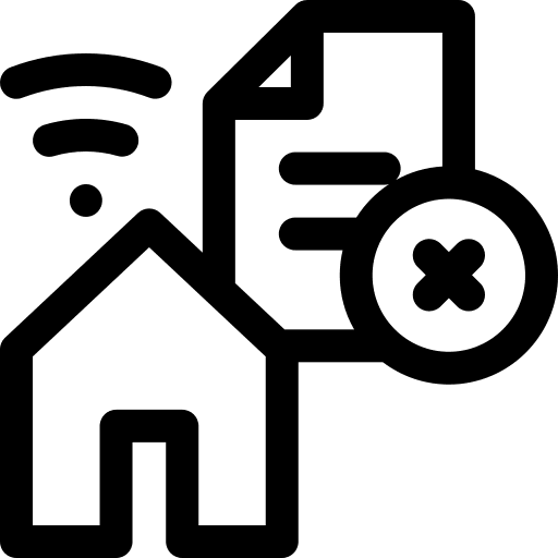 Wrong cross connection wifi icon Wrong cross connection wifi icon