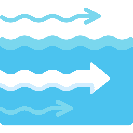 Flow arrow water ocean icon