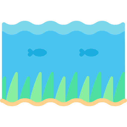 Seaweed fish undersea sea icon Seaweed fish undersea sea icon