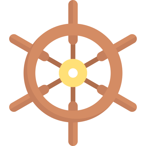 Steering wheel direction captain ship icon Steering wheel direction captain ship icon
