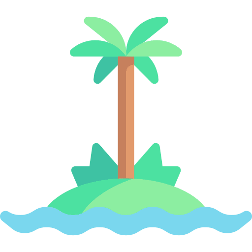 Island sun sand island icon Island sun sand island icon