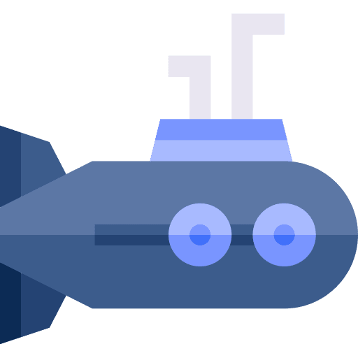 Submarine navigate nautical transportation icon