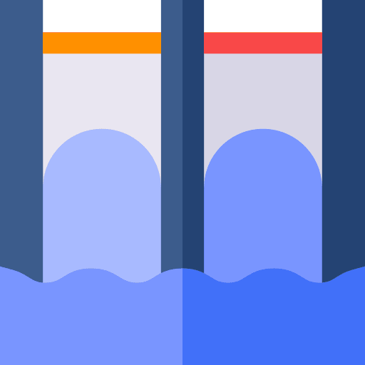 Dam power plant hydroelectric power station ecology and environment icon Dam power plant hydroelectric power station ecology and environment icon