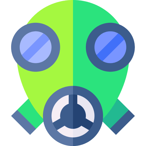 Gas mask security safety radioactive icon Gas mask security safety radioactive icon