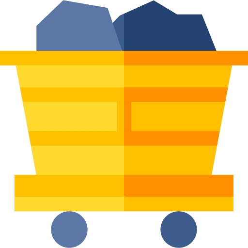 Mining cart industry trolley mining cart icon Mining cart industry trolley mining cart icon