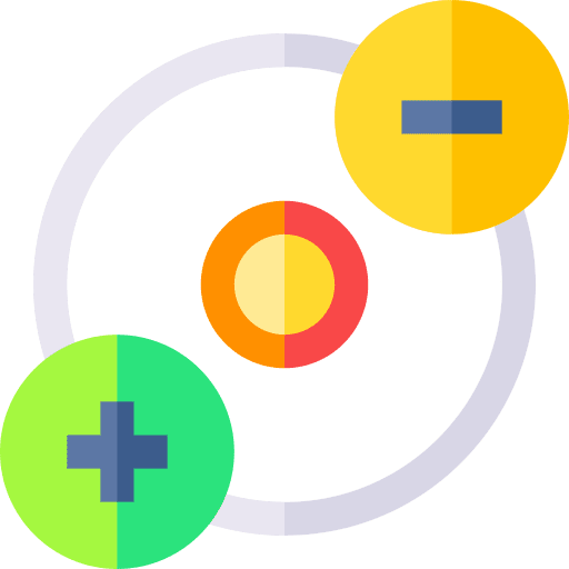 Proton physics atomic atom icon Proton physics atomic atom icon