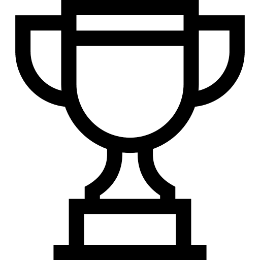 Trophy sports and competition cup marketing icon